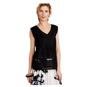 Anthropologie Maeve Ladder Lace Eyelet tank blouse